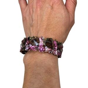 Brand new without‎ tags Art Deco Style Pink and Purple bracelet